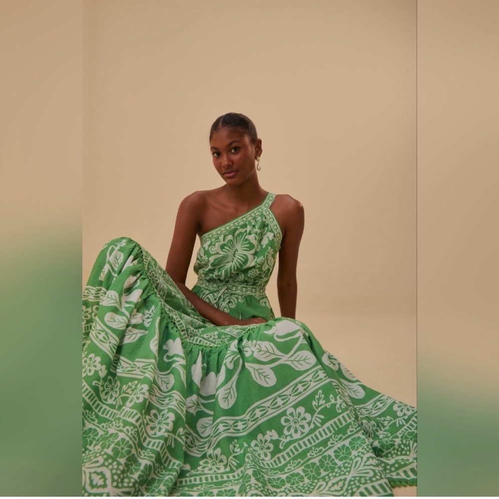 NWT Green Sweet Garden Maxi Dress - Picture 2 of 8